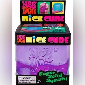 NIB Schylling NeeDoh NeeDoh Nice Cube Squeeze Toy - Lilac Purple